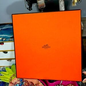 Beautiful large Hermes, scarf in a burnt orange